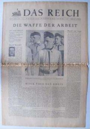 Umschlagblatt der Wochenzeitung "Das Reich"
