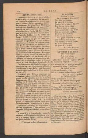 La tumba y la rosa. : (De Víctor Hugo.) - [Poesía] - [Traducción]