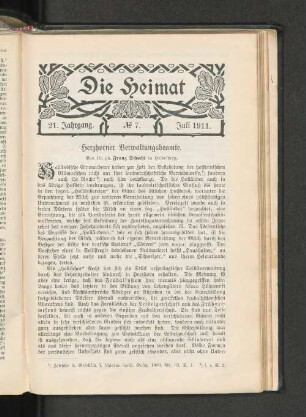 No. 7. Juli 1911.