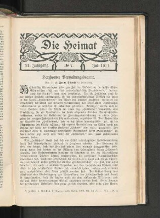 No. 7. Juli 1911.