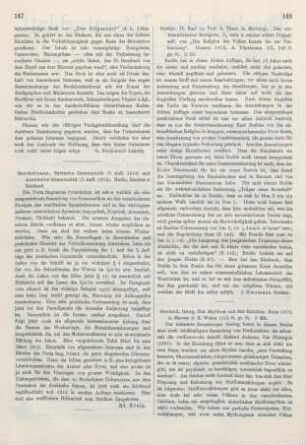 147-148 [Rezension] Brockelmann, Carl, Syrische Grammatik mit Paradigmen, Literatur, Chrestomathie und Glossar