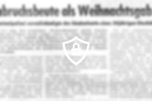 Einbruchsbeute als Weihnachtsgaben