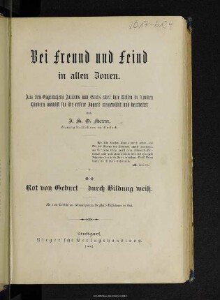 Rot von Geburt - durch Bildung weiß