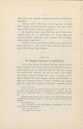 Caput II. De insigni legionis et militibus.