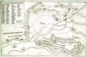 WHK 9 Reichs- und Französischer Krieg von 1688-1697 bis zum Frieden von Ryswick: Plan der alliierten Stellungen um Brüssel, 23. Juni 1697