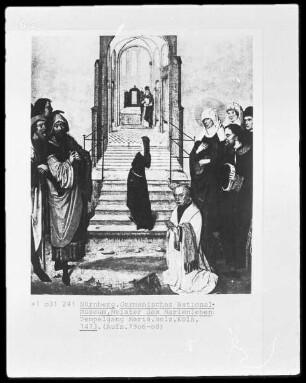 Teile von zwei Flügeln des ehemaligen Hochaltars aus der Kirche Sankta Columba zu Köln — Mariens Tempelgang
