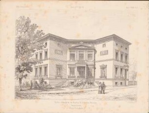 Wohnhaus Joachim, Berlin: Perspektivische Ansicht von der Hauptseite (aus: Architektonisches Skizzenbuch, H. 132/3, 1875)