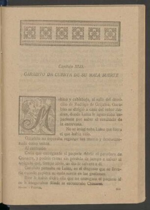 Capítulo XLIX - Garabito da cuenta de su mala suerte