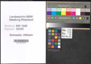 Entnazifizierung Wilhelm Schneider , geb. 27.04.1909 (Beamter)