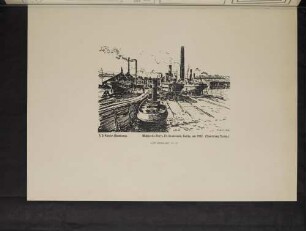 Wichhorsts Werft, Kl. Grasbrook, Tusche, um 1905.