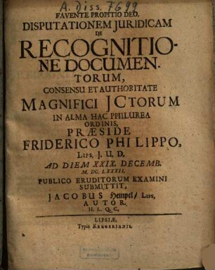 De recognitione documentorum