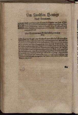 Am Zwelfften Sontage Nach Trinitatis