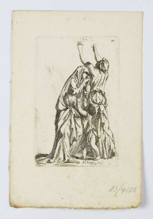 Familie in Gewändern, Blatt 10 der Folge "Premier Recueill de Figures Drapées"