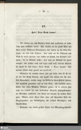 17. Herr! Dein Reich komme!