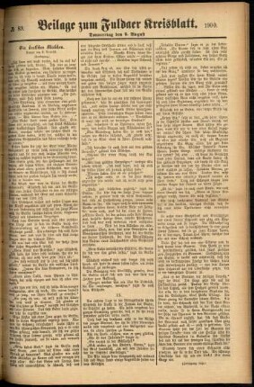 Zweite Ausgabe vom Donnerstag, den 02. August 1900.