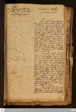 Brief von August Hermann Francke an Heinrich Friedrich von Löwenstein-Wertheim-Virneburg.