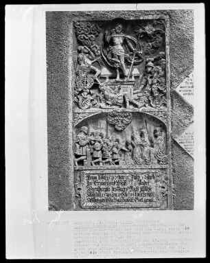 Epitaph Dornberger mit Darstellung der Auferstehung Christi