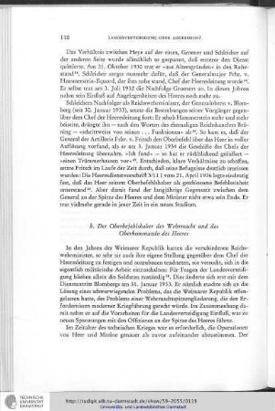 b) Der Oberbefehlshaber der Wehrmacht und das Oberkommando des Heeres