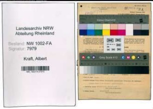 Entnazifizierung Albert Von Kraft, geb. 05.03.1894 (Kaufmann)