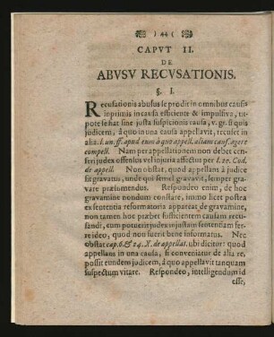 Caput II. De Abusu Recusationis