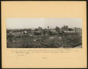 St. Nikolaus-Kathedrale und St. Georg-Kirche der Griechen, Famagusta. Mittelalterliche Bauten auf der Insel Cypern. Aufnahmen und Rekonstruktionen: Ansicht des Trümmerfeldes um die Kirchen herum