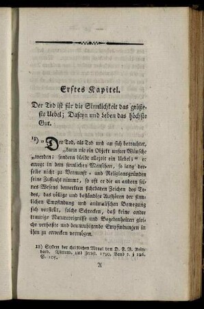Erstes Kapitel. - Drittes Kapitel.