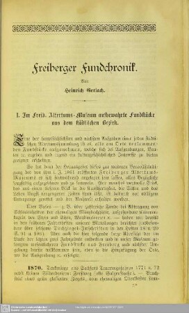 Freiberger Fundchronik