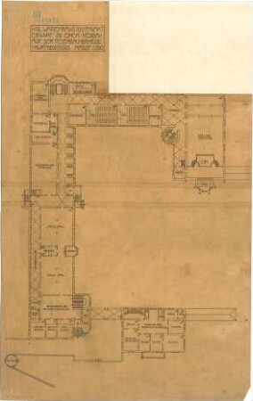 Fischer, Theodor; Stuttgart; Waisenhaus - Hauptgeschoss (Grundriss)