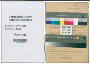 Entnazifizierung Otto Rahr , geb. 12.08.1905 (Bahnfahrer)