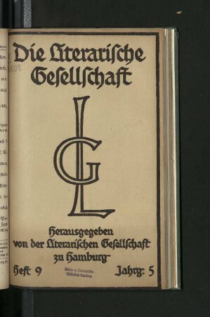 Heft 9 1919 Jahrg. 5