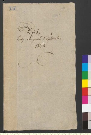 Alter Umschlag "Briefe July, August September 1804"