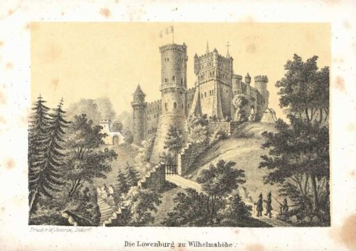 Die Löwenburg zu Wilhelmshöhe.