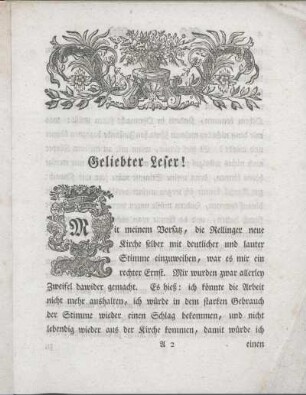 Geliebter Leser!
