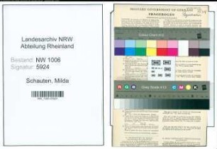 Entnazifizierung Milda Schauten , geb. 08.07.1900 ()