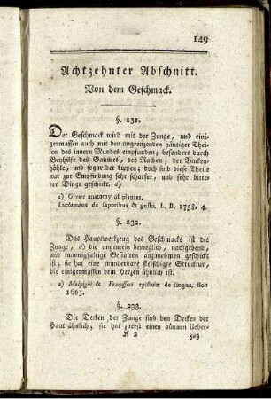 Achtzehnter Abschnitt. Von dem Geschmack.