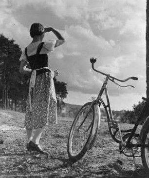 Pause bei der Fahrradtour, schöne Aussicht