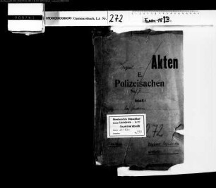 Polizeiberichte der Gendarmerie und Dienstführung derselben