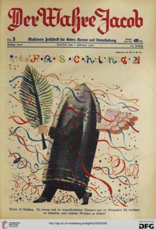 Nr. 3 (2. Februar 1929) („Fasching“)