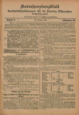 Nummer 9. 26. Februar 1908.