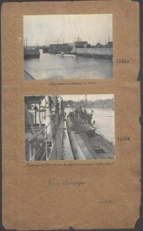 Deutsche U-Boote vor der Ausfahrt mit dem Mutterschiff