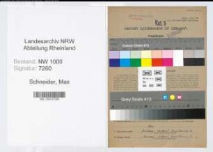 Entnazifizierung Max Schneider, geb. 09.02.1903 (Verw.Beamter)