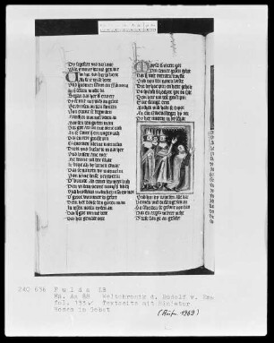 Rudolf von Ems, Weltchronik — Moses im Gebet, Folio 133verso