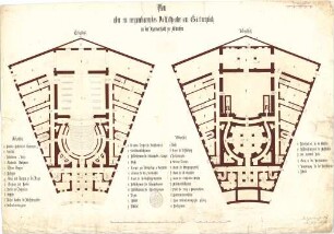 Reiffenstuel, Michael; München; Gärtnerplatztheater - Grundriss Keller, Grundriss EG