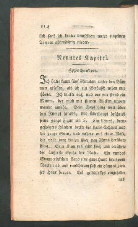 Neuntes Kapitel. Hypochondrie.