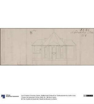 Berlin, Spittelmarkt. Entwurf zur Gertraudenkirche. Aufriss des Chores der barocken Kirche
