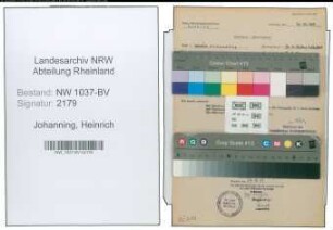 Entnazifizierung Heinrich Johanning , geb. 26.06.1893 (Zigarrenhersteller)