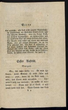 Erster Auftritt ... Neunter Auftritt
