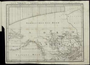 Karte des Nordens von America, Zur Beurtheilung der Wahrscheinlichkeit einer nord-westlichen Durchfahrt, gezeichnet von G. Forster, 1791