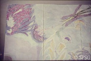 Berlin, Schloss Charlottenburg, Neuer Flügel, Speisesaal (Weißer Saal), R. 362, Entwurf Deckenmalerei von Hann Trier.