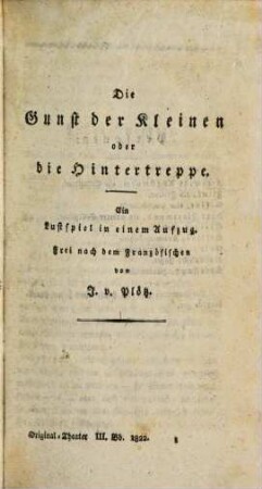 Original-Theater : für das Jahr .... 1822, 3